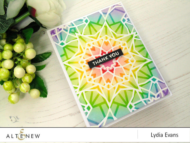 Photocentric Stencil Z - Layered Kaleidoscope Stencil B