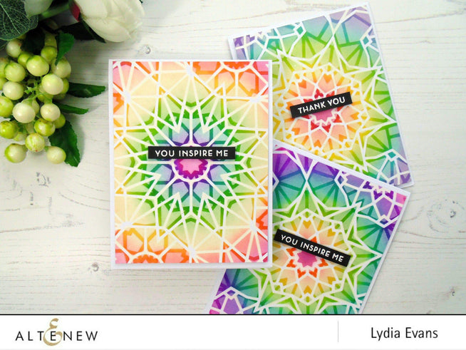 Photocentric Stencil Z - Layered Kaleidoscope Stencil B
