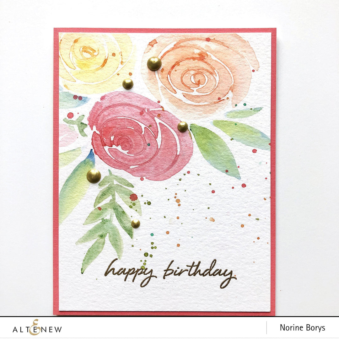 Photocentric Stencil Rose Bouquet Stencil