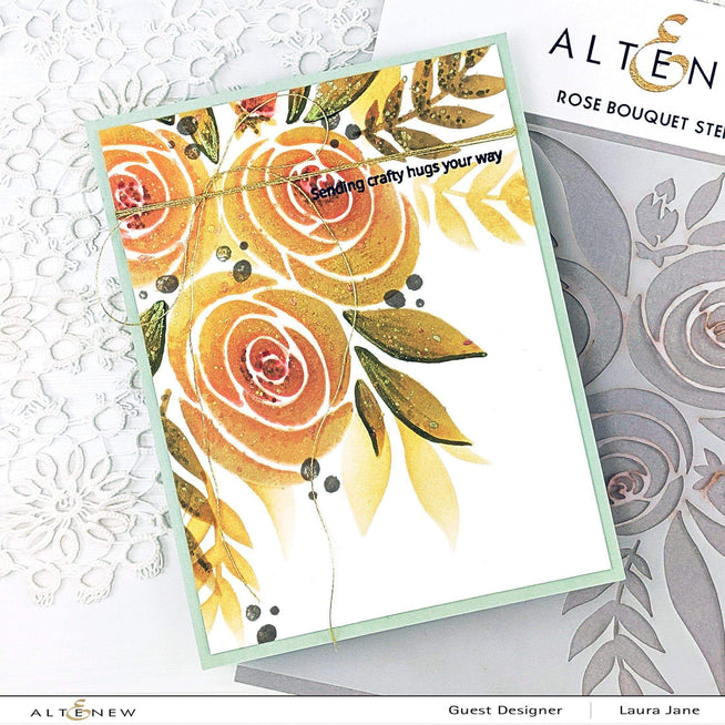 Photocentric Stencil Rose Bouquet Stencil