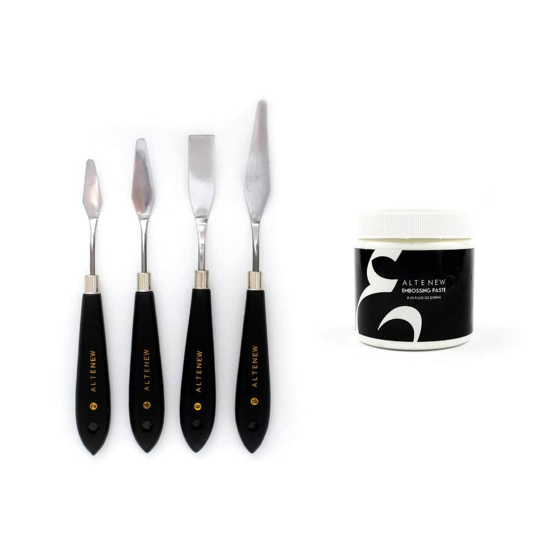 Altenew Tools & Embossing Paste Bundle Embossing Paste & ﻿﻿﻿﻿﻿﻿Palette Knife Bundle