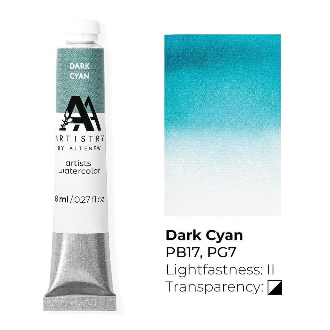 Be Creative Arts Crafts Watercolor Artists' Watercolor Tube - Dark Cyan - (PB.17/PG.7)