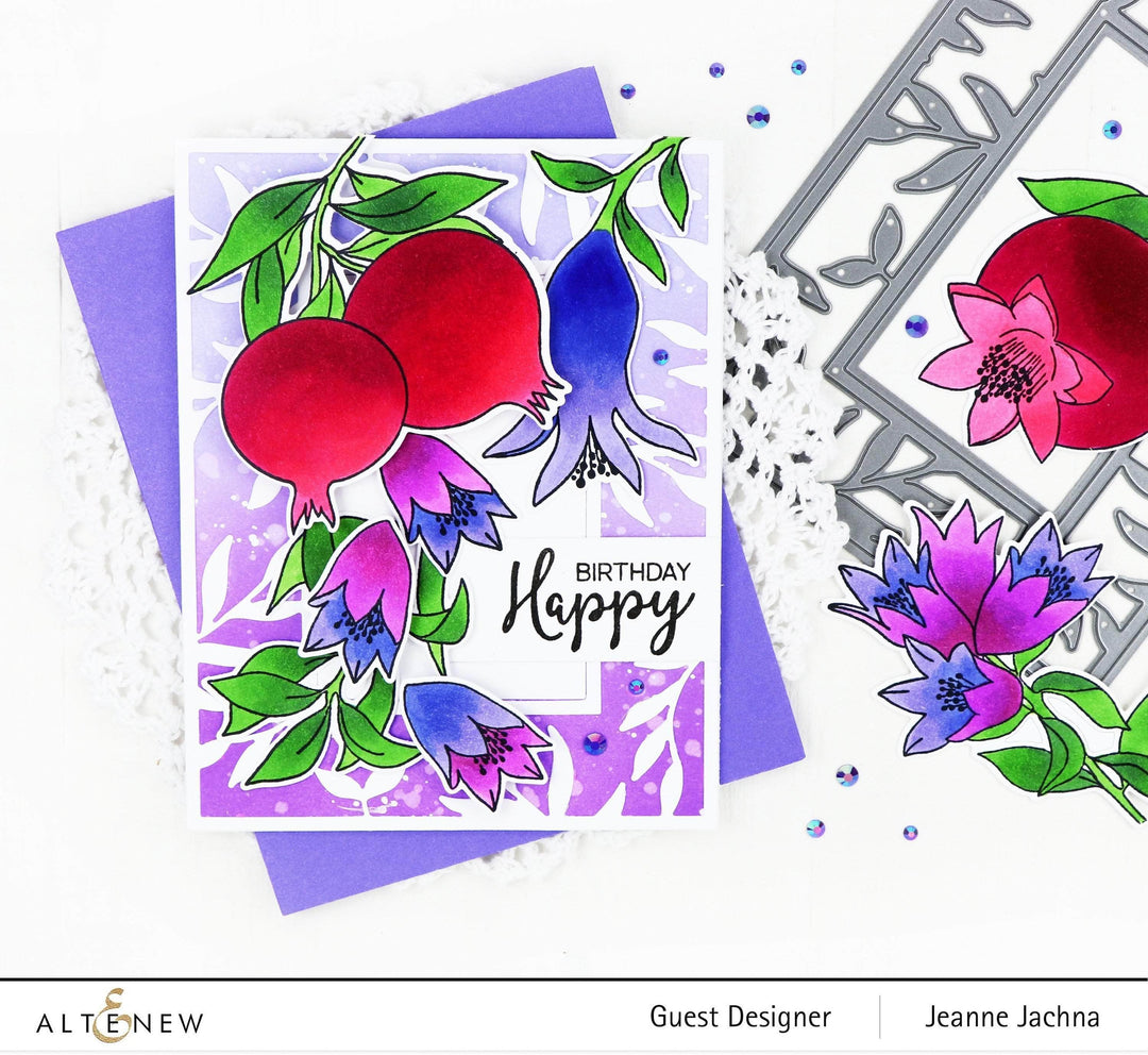 Part A-Glitz Art Craft Co.,LTD Dies Happy Pomegranates Die Set