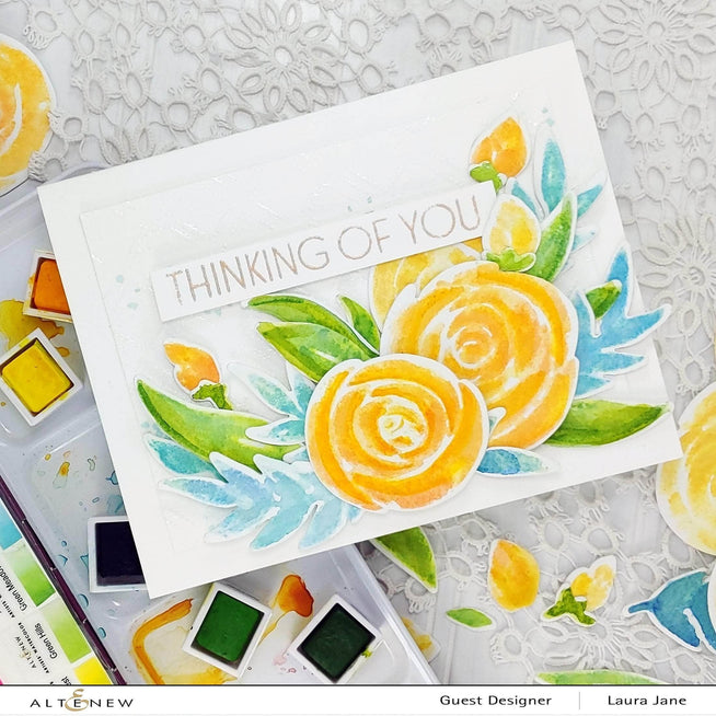 Part A-Glitz Art Craft Co.,LTD Dies Watercolor Roses Die Set
