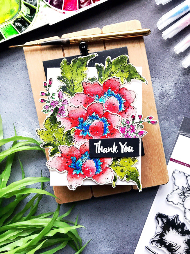 Altenew Stamp & Die Bundle Crown Bloom Stamp & Die Bundle